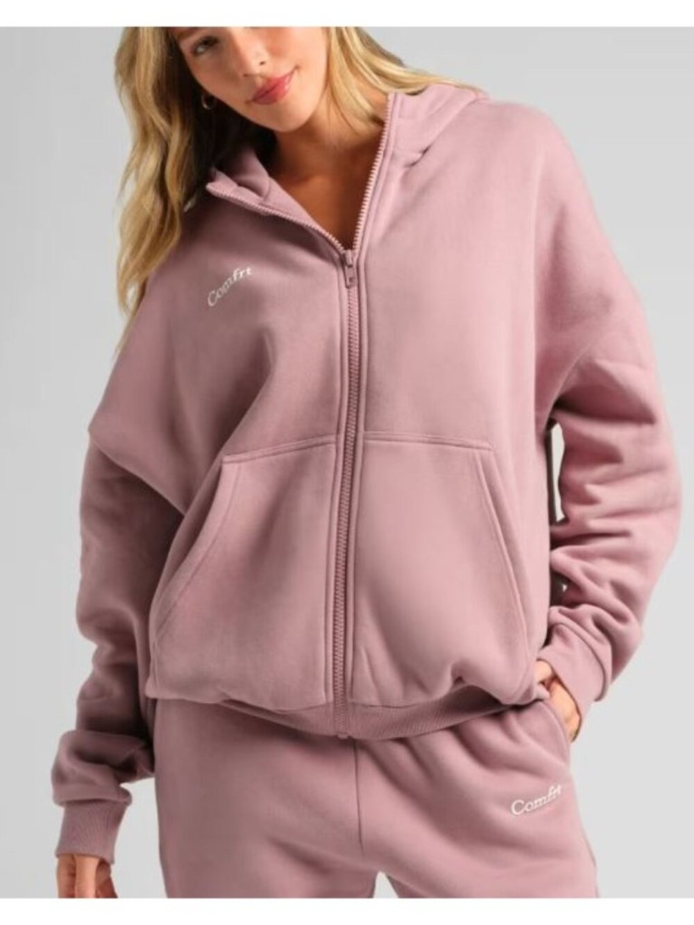 Comfrt Cloud Zip Hoodie Women Size 3XL NWT Full Zip Sweater Oversized Unisex